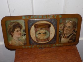 Vintage Beardsley’s Acme Sliced Beef Metal Embossed Sign - $15,587.81 MXN
