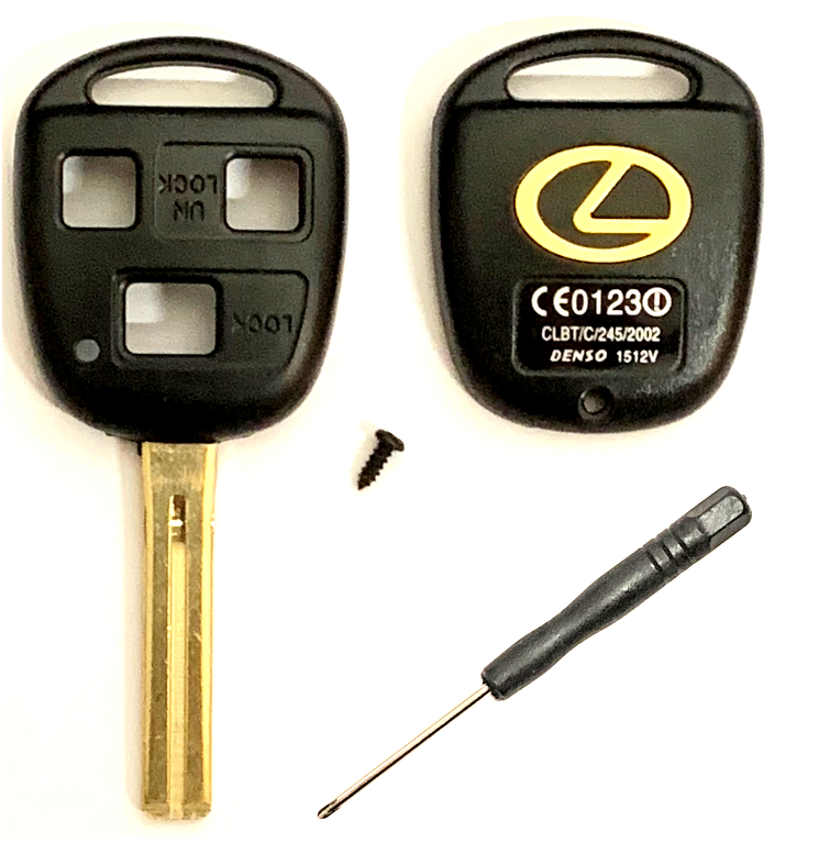 Lexus 3 Button Remote Head Key Shell TOY48 (Short) + SCREWDRIVER USA STO... - $4.99