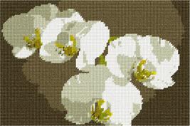 Pepita Needlepoint Canvas: White Orchids, 10&quot; x 7&quot; - $50.00+