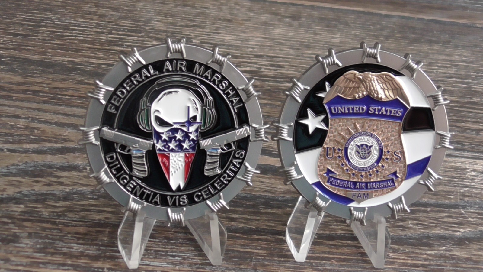 Federal Air Marshal Service FAM FAMS Masked Skull Speed Accuracy Challen... - $30.68