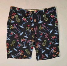 Loudmouth Men&#39;s Neon Cocktail Size 34 Golf Shorts 11&quot; Inseam *Has Flaws ... - $16.31