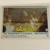 BattleStar Galactica Trading Card 1978 Vintage #14 Presidents Council Destroyed - $1.97