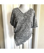 TWO BY VINCE CAMUTO Women&#39;s Exposed Seam Pullover V Sweater Top Small Gray - €12,73 EUR