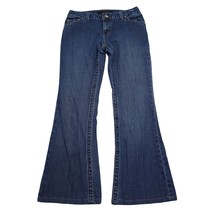 Calvin Klein Pants Womens 4 Blue Low Rise Flat Front Flare Leg Casual Jeans - £20.25 GBP