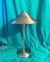Mcm Mid Century Modern Brushed Bronze Brass Desk Lamp Table Light Space Age Vtg - £143.37 GBP