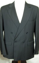 VINTAGE Ciseaux D&#39;Argent Paris Covett Wool + Mohair DB Black Sport Coat 42R - £43.15 GBP