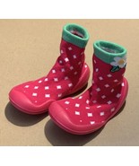 Baby SNEKS Rubber Sock Shoes by Nuby - Red w/ White Diamonds Sz 6.5, 7-1... - $247.77 MXN