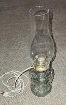 Vintage Clear Glass Electric Oil Hurricane Lamp Chimney Lighting Old Wor... - $39.99