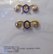 ARMY OFFICER BRANCH INSIGNIA CHEMICAL CORPS FULL COLOR - $3.85