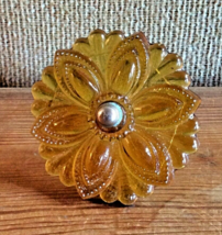 Victorian Amber Glass Curtain Tieback Antique Window Decor Holder - £27.68 GBP