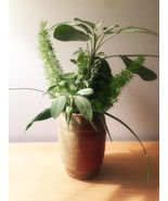 Artisan Pottery: Stoneware Vase / Vessel with Red and Brown Glazes (MB09) - €17,09 EUR