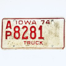 1974 United States Iowa Base Truck License Plate AP 8281 - £14.89 GBP
