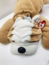 TY Pillow Pals Plush Bruiser the Bulldog 14.5” Stuffed Animal 1996 Toy Dog w/Tag - £8.71 GBP