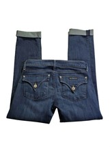Hudson Jeans Size 25 Womens Blue Dark Wash Low Rise Cuffed Skinny Leg Denim - £18.69 GBP