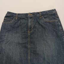 Merona RN#17730 Women's Blue Cotton Blend Stretch Denim Skirt Size 14 Waist 34" image 9