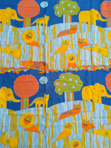 Outstanding RARE Waverly Safari 2pc MoD 1960&#39;s Colorful Animal Lined Curtain Set - £177.05 GBP