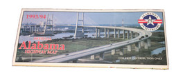 Alabama Highway Map 1993-1994 Vintage 175th Anniversary - £7.38 GBP