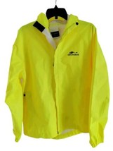 Grundens Weather Watch Hooded Rain Jacket Fishing Hi-Vis Bright Yellow M... - £41.26 GBP