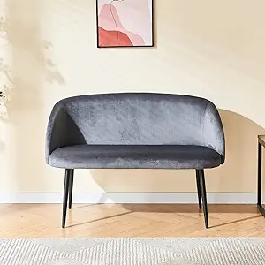 47&#39;&#39; Flared Arm Loveseat Sofa, Modern Loveseat Couch With Metal Legs, Ve... - $318.99