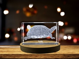 LED Base included | Sea Turtle | 3D Engraved Crystal - £30.09 GBP