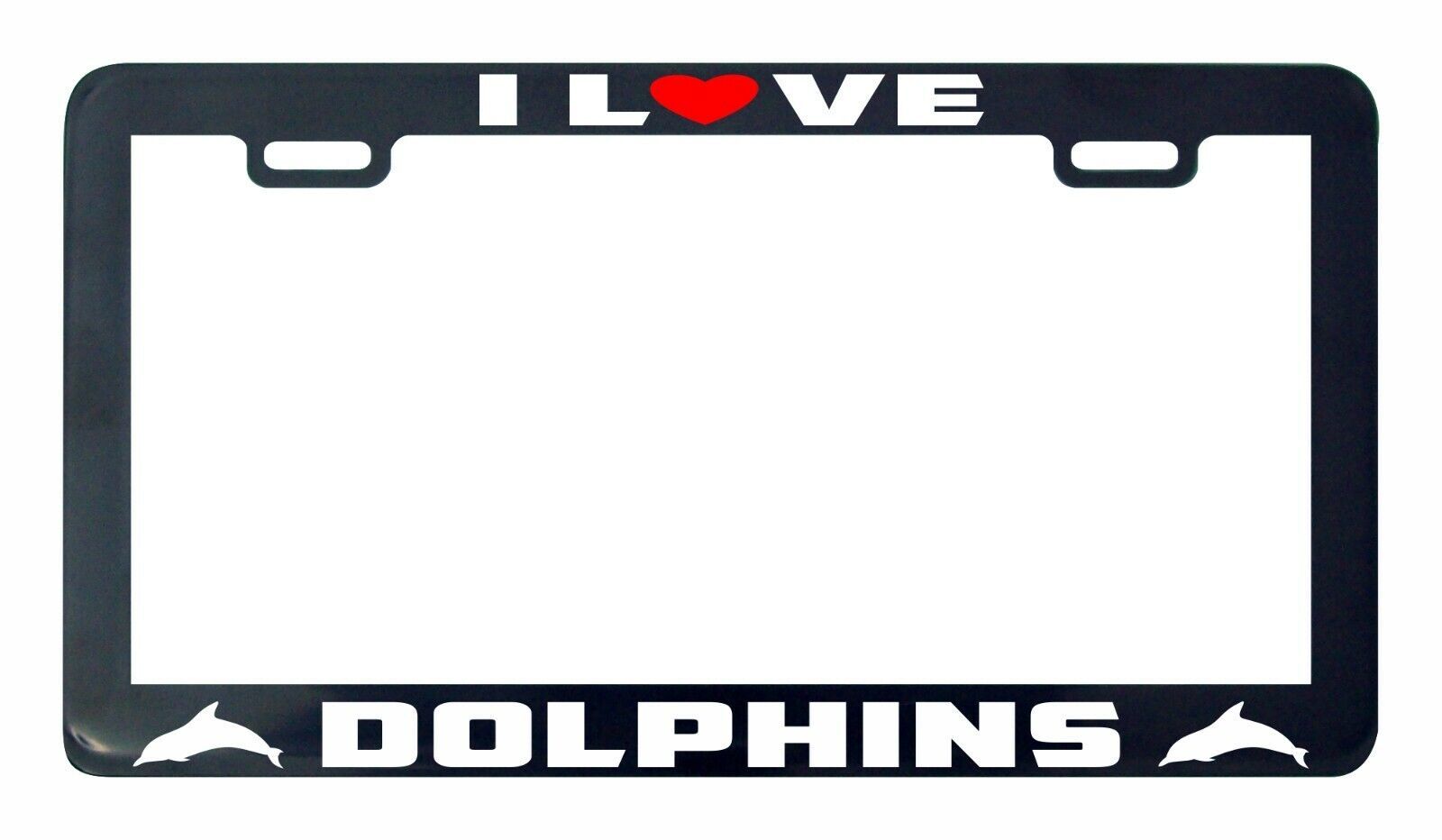 I Love Delfines Dolphin Licencia Placa Marco Soporte Etiqueta - $6.26