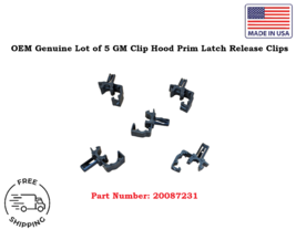 5 Piece Lot OEM GM Hood Latch Release Handle Cable Clip Hold Down 20087231 - €12,72 EUR