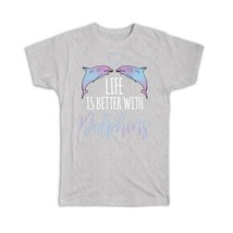 Cute Dolphins : Gift T-Shirt For Best Friend Animal Lover Teenager Birthday Room - £19.63 GBP