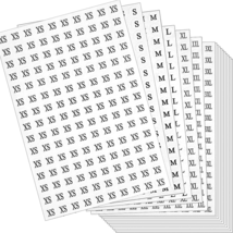 4200 Pcs Clothing Size Round Stickers 1/2” Labels Sticker White Adhesive 7 Sizes - £8.85 GBP