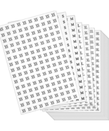 4200 Pcs Clothing Size Round Stickers 1/2” Labels Sticker White Adhesive... - $15.21 CAD