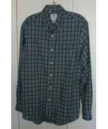 L.L. BEAN MEN&#39;S LS PLAID SLIGHTLY FITTED BUTTON SHIRT-M REG.-100% COTTON... - $334.67 MXN