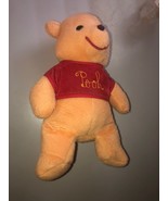 Vintage Winnie The Pooh Stuffed Animal Plush Sitting Spell Out Shirt 12&quot; - $8.90