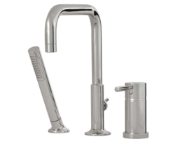 Aquabrass 27513 3-piece Deck Mount Tub Filler with Handshower - $494.99