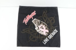 Vintage Ted Nugent Love Grenade Breast Cancer Spell Out Bandana Handkerc... - $24.70