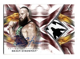 Braun Strowman 2019 Topps WWE Undisputed Relic Autograph Card 1/1 UAR-BS - £237.35 GBP