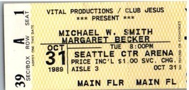 Michael W.Smith Konzert Ticket Stumpf Oktober 31 1989 Seattle Washington - £31.51 GBP