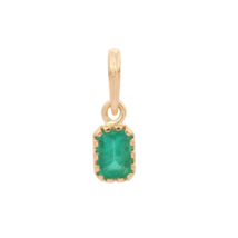 18K Gold Emerald Pendant - £192.59 GBP