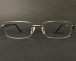Bulova Eyeglasses Frames VALLEY CITY Silver Brushed Metal Half Rim 54-18... - $55.88