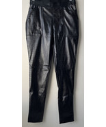 Karl Lagerfeld Paris Women Faux Leather Snake Print Legging Pants Black ... - £38.91 GBP