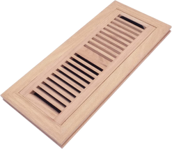 Razo Red Oak Flush Mount Floor Register, Wood Vent Cover, 4X12 Inch (Duct Openin - £26.44 GBP