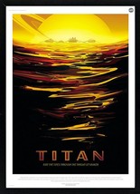 Titan  NASA Graphic Inspirational  Poster  Framed A+ Quality 25x38 - £125.34 GBP