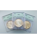 Lot of 3 PCGS Peace Dollars 1923-1925 OGH MS64 Great lot - €626,90 EUR