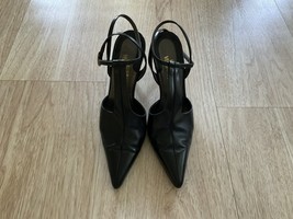 Gianni Versace Shoes Black Leather Medusa Sandals Women’s Size Eu 36,US6.5 Italy - £141.26 GBP