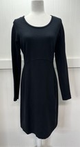Duluth Trading Wearwithall Ponte Knit Long Sleeve Dress Small Black FitFlare EUC - £27.45 GBP