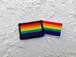 Rainbow Gay Pride Flag Embroidered Patch. - $5.45+