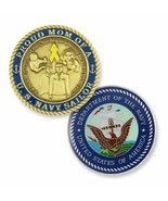 PROUD NAVY MOM MOTHER OF A SAILOR 1.75&quot; CHALLENGE COIN - £27.37 GBP