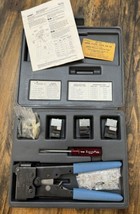 Original AMP Modular Plug Hand Crimp Tool 231652 With 853400 Die Set &amp; Case - £39.46 GBP