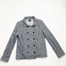 Market &amp; Spruce Double Breasted Knit Jacket Size Large Lightweight Sprin... - $134.79 MXN