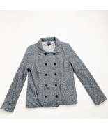 Market &amp; Spruce Double Breasted Knit Jacket Size Large Lightweight Sprin... - $134.79 MXN
