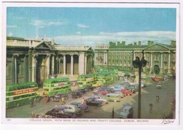 Ireland Postcard Dublin Bay College Green Bank Of Ireland Trinity College - £2.83 GBP