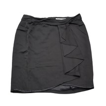 Trina Turk Skirt Womens 12 Black High Rise Back Zip Ruffle Straight and Pencil - $18.69